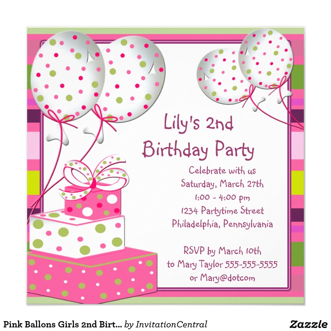 Invitation Card For Bday Party