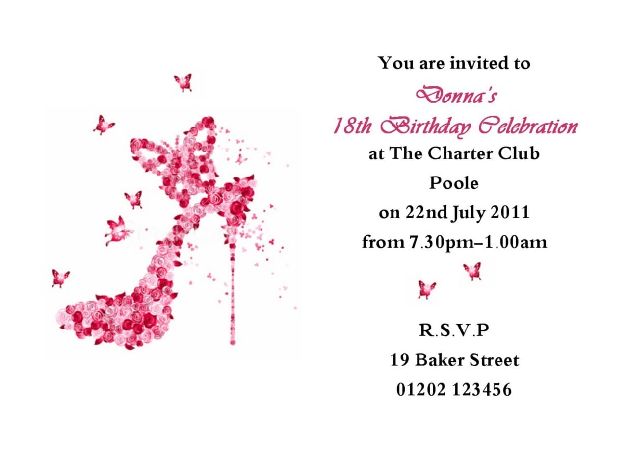 Invitation Wording For Birthday Party 30th Best Of 18th Birthday