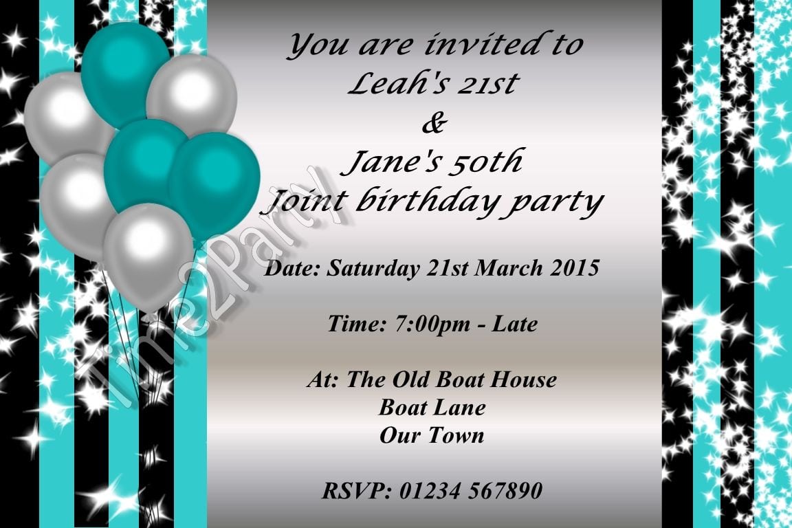Joint Birthday Party Invitation Wording For Adults