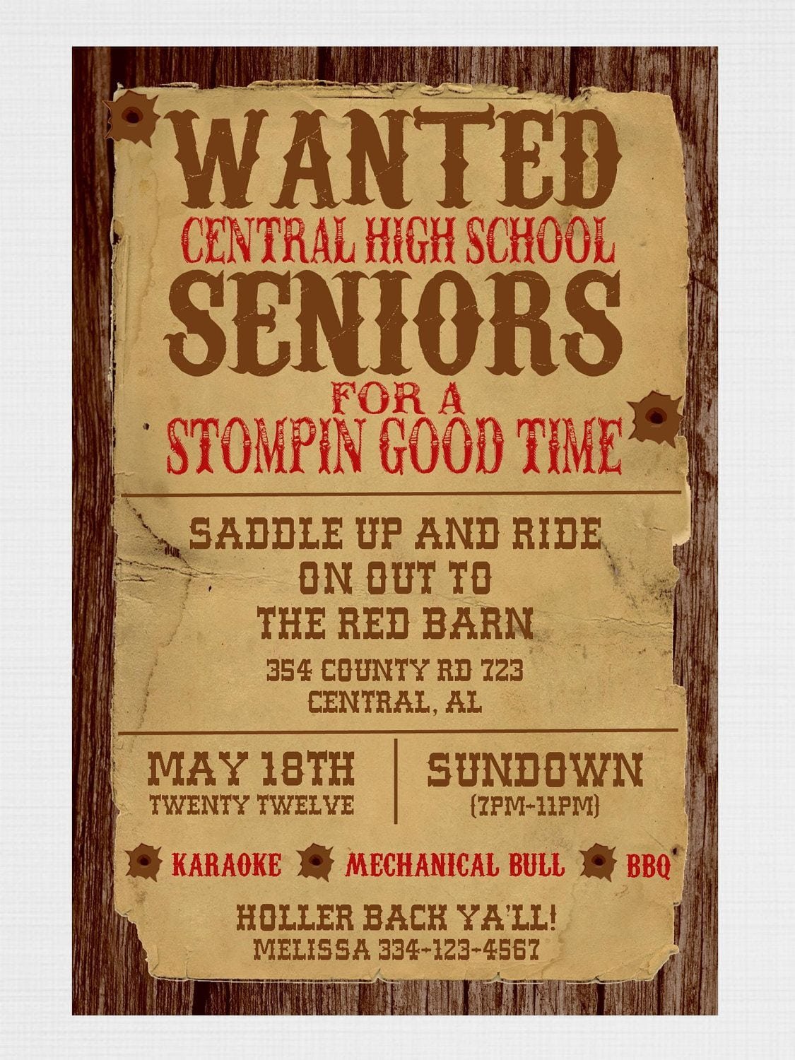 Love This Western Themed Party Wording! You Could Try Picmonkey
