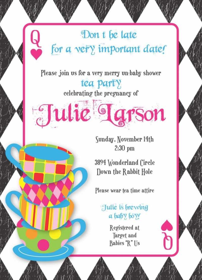 Mad Hatter Tea Party Invitations Templates