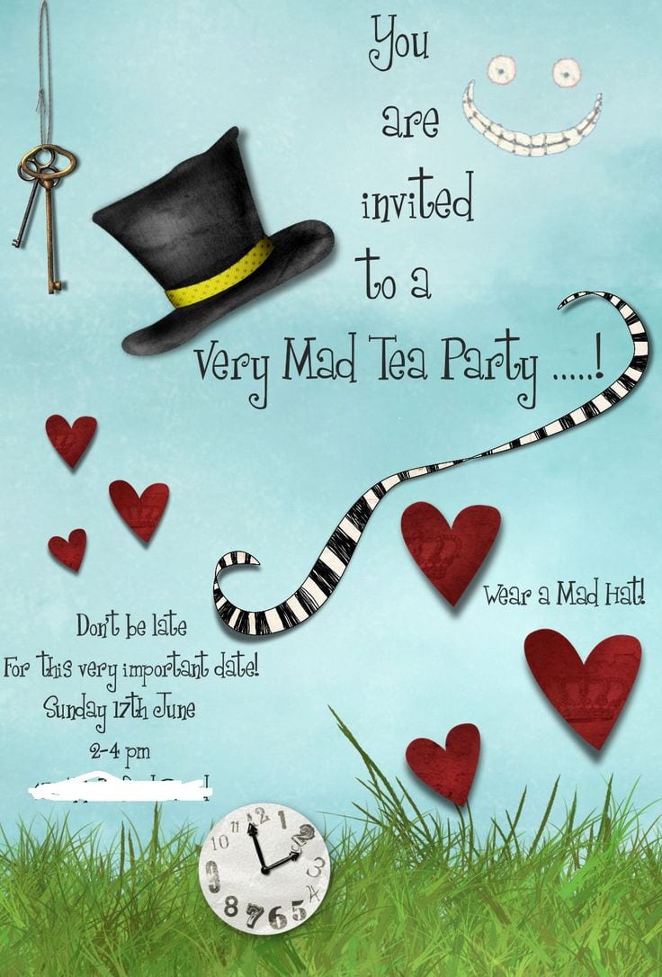 Mad Hatters Tea Party Templates