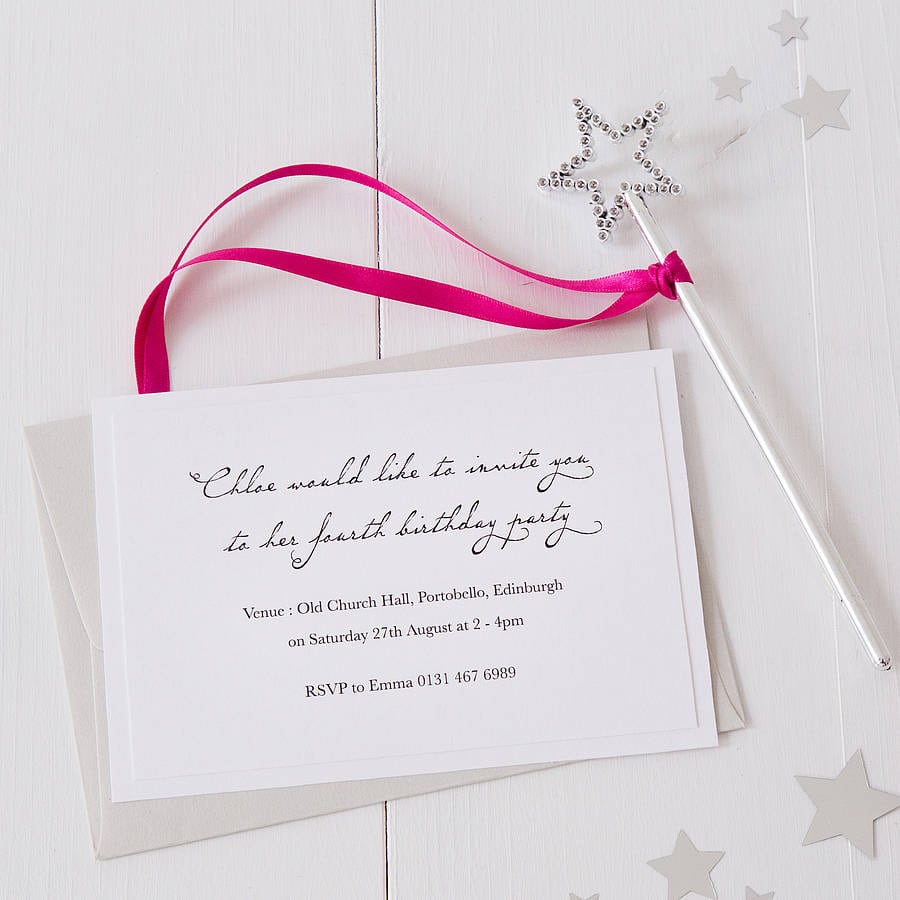 Princess Fairy Wand Party Invitations By Twenty