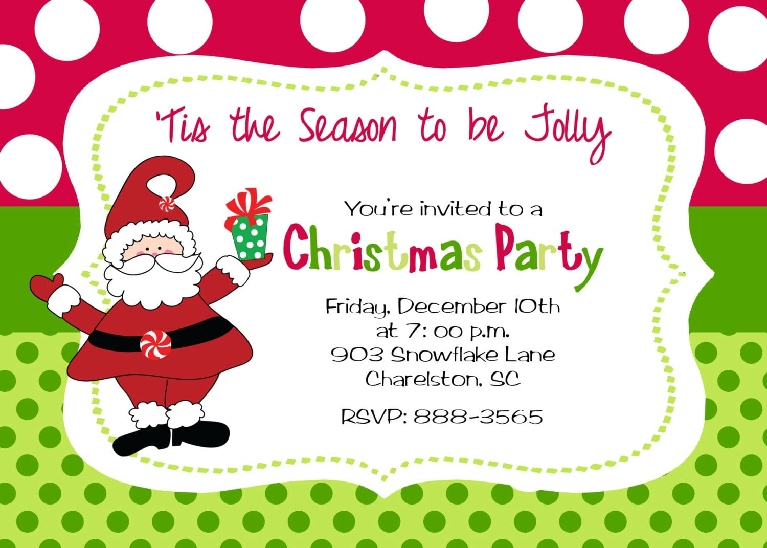Printable Santa Clause Decals And Polka Dot Background With