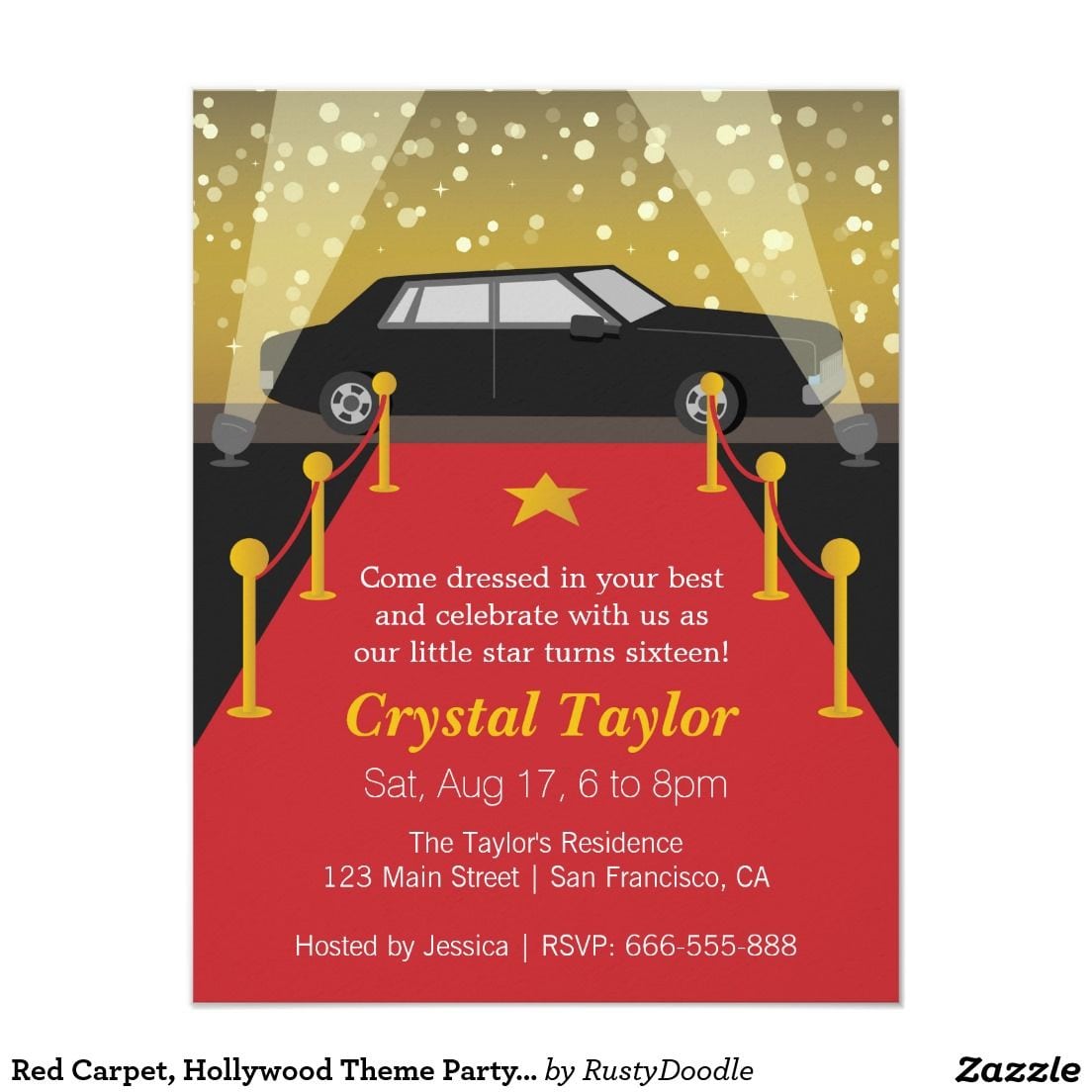 Red Carpet, Hollywood Theme Party, Girl Birthday 4 25×5 5 Paper