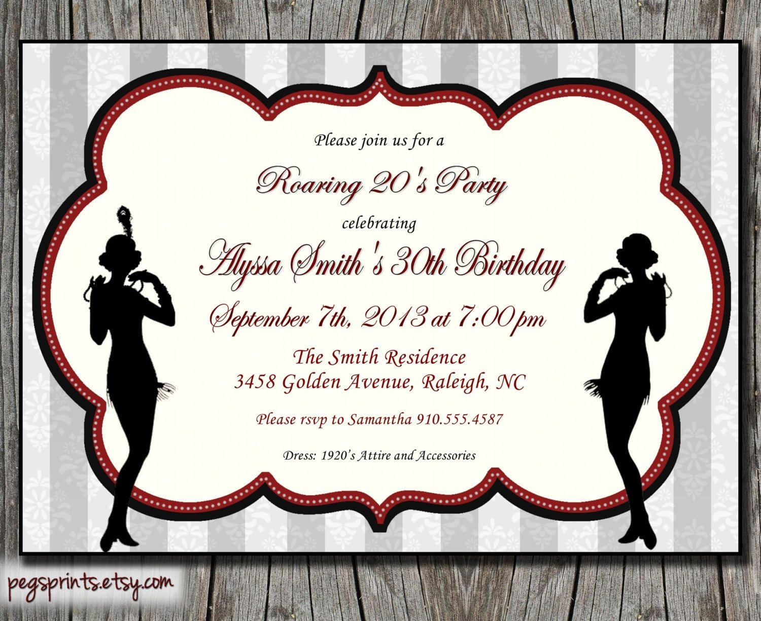 Roaring 20s Invitation