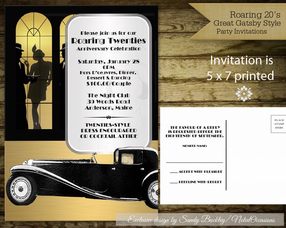 Roaring 20's Party Invitations
