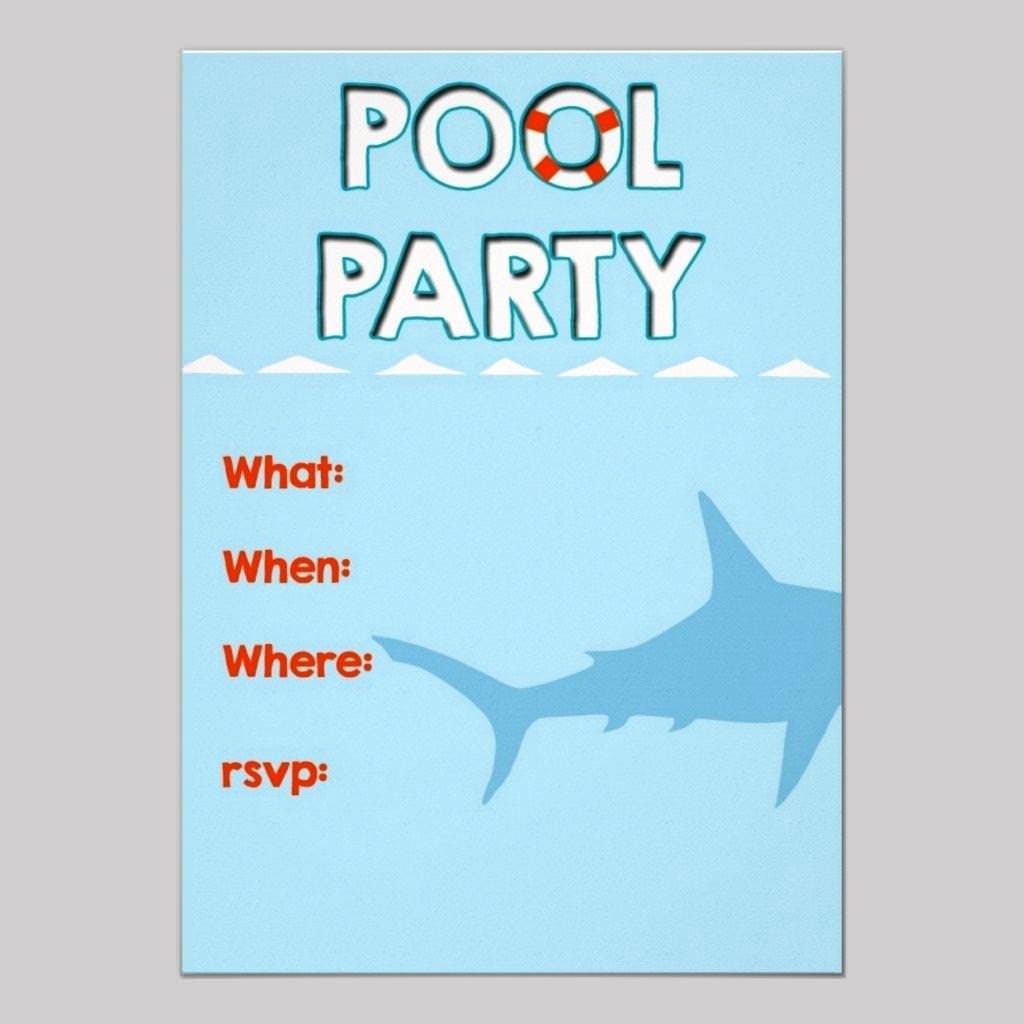 Swimming Party Invitations Templates Free