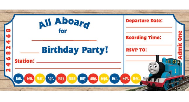 Thomas The Train Party Invitations Thomas The Train Party