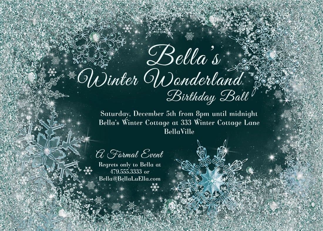 Winter Wonderland Party Invitations