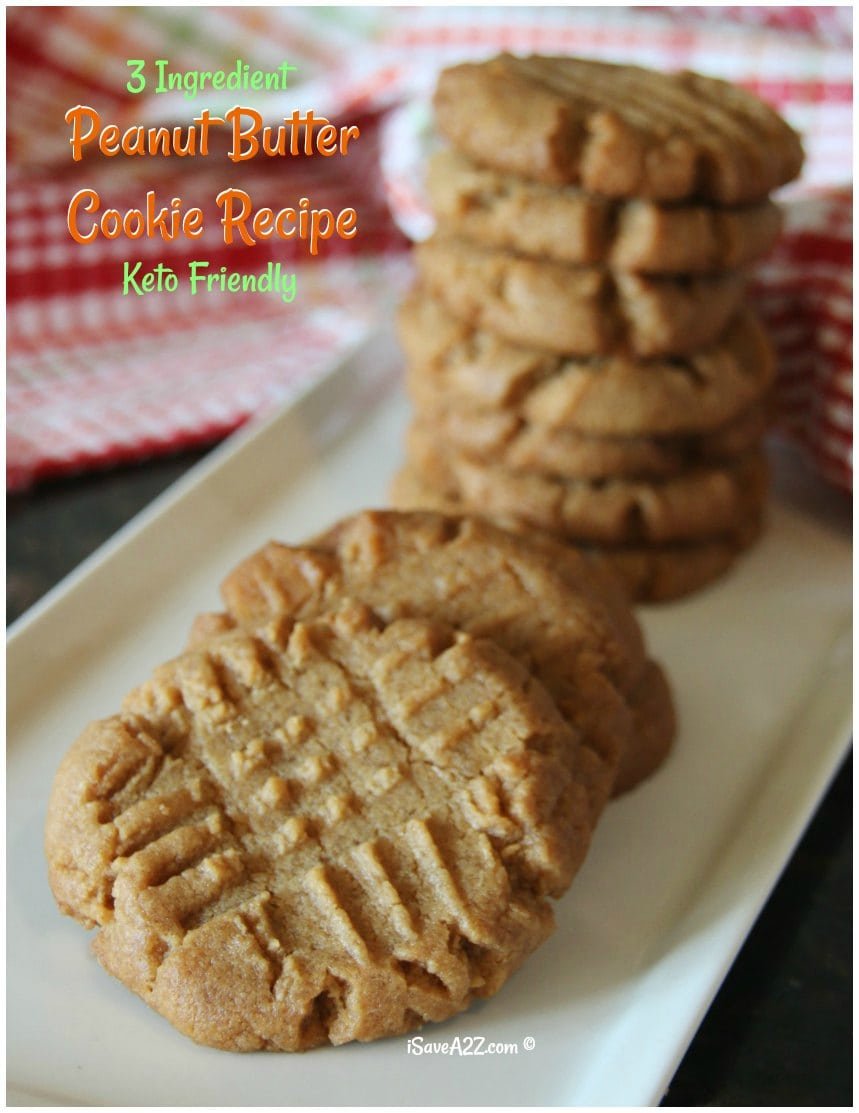 3 Ingredient Keto Peanut Butter Cookies Recipe