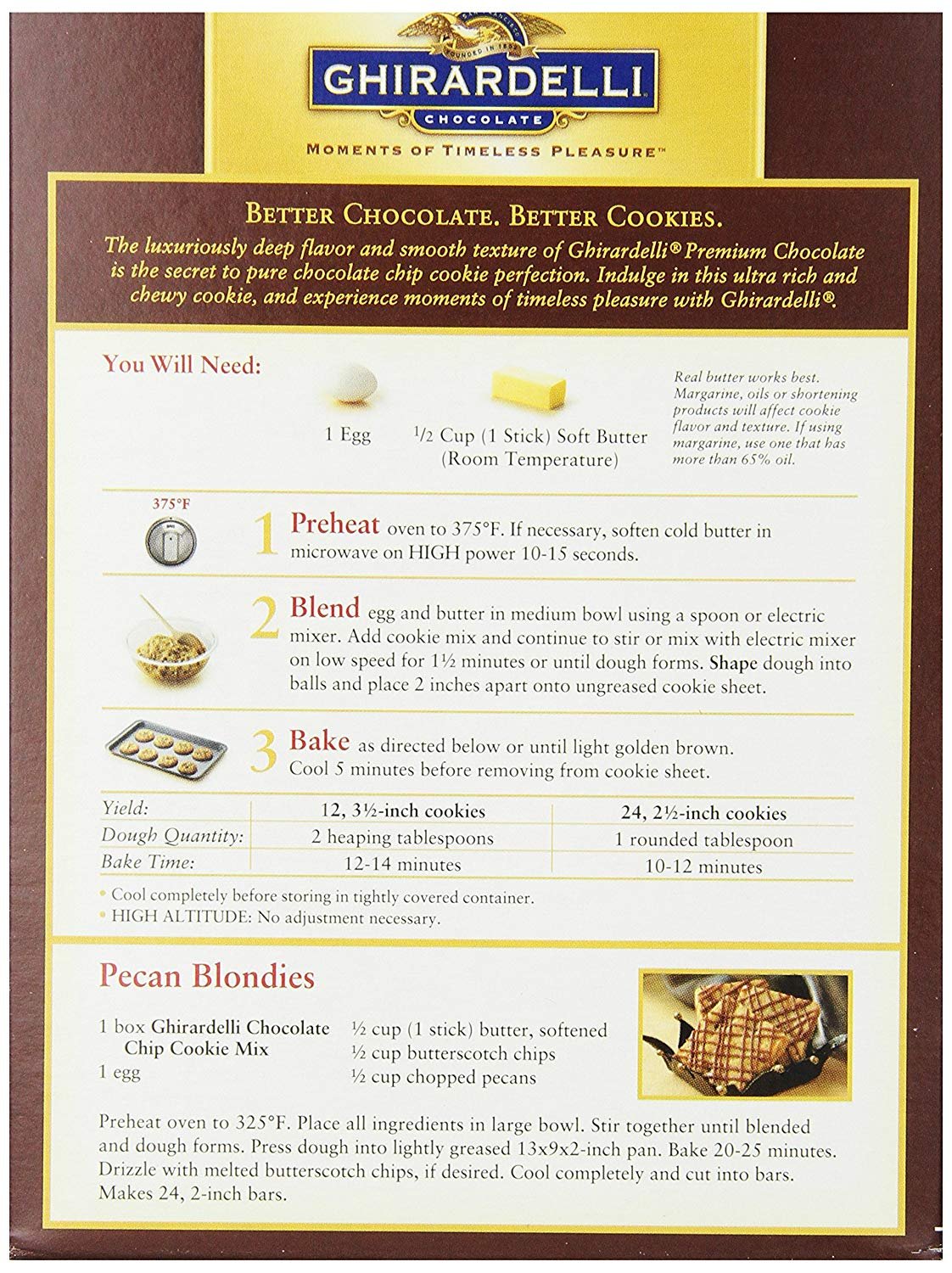 Amazon Com   Ghirardelli Chocolate Chip Cookie Mix, 20