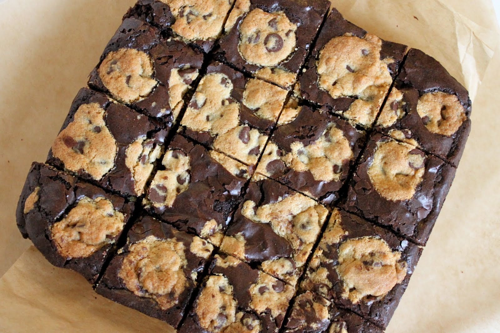 Baked Perfection  Brownies Studded With Chocolate Chip Cookies
