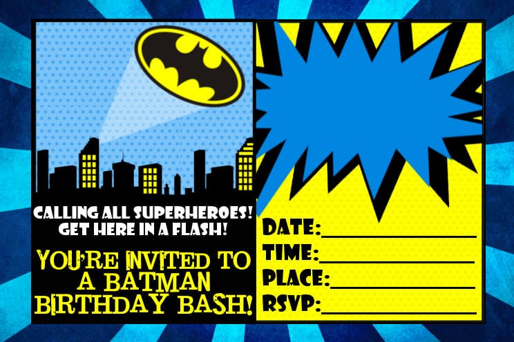 Batman Party Invitation Template Archives