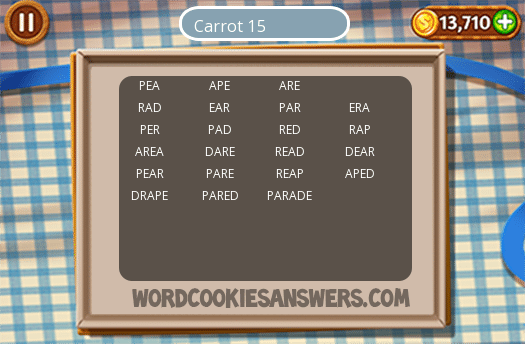 Best Word Cookies Carrot 15 Level Answers Image Collection