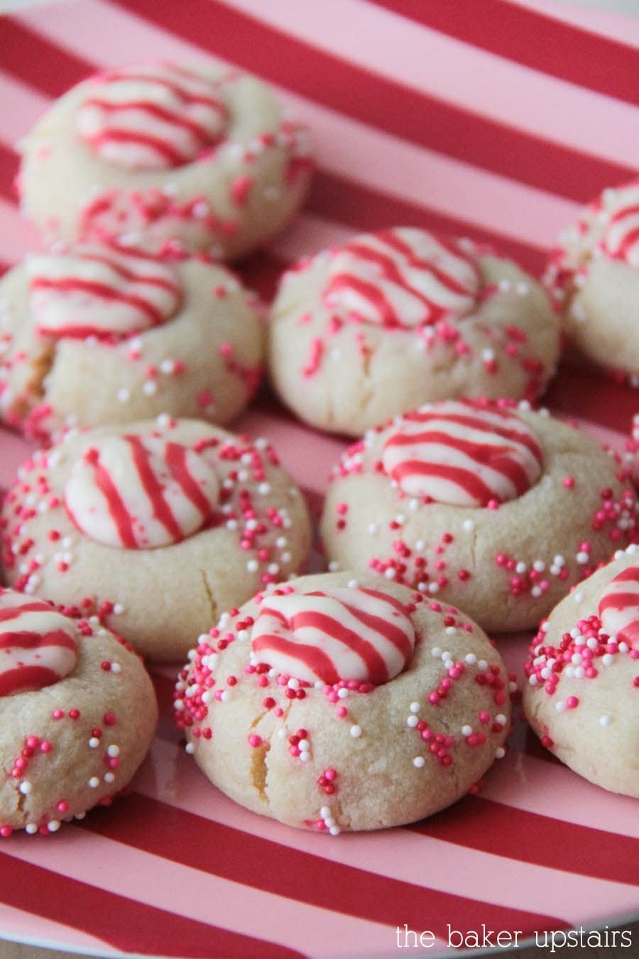 Candy Cane Kiss Sugar Cookies
