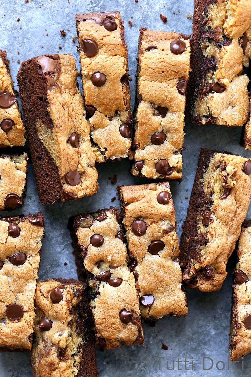 Chocolate Chip Cookie Brownie Bars