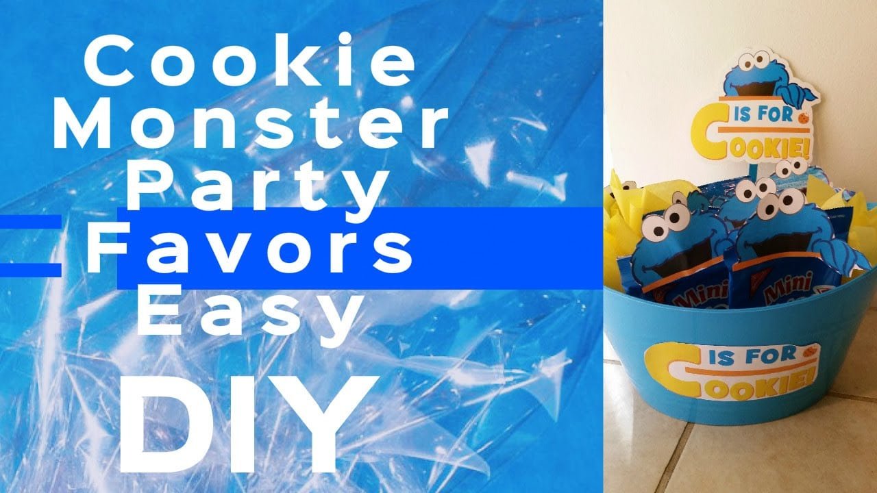 Cookie Monster Themed Party Favors Diy Under $15 Dollar Tree