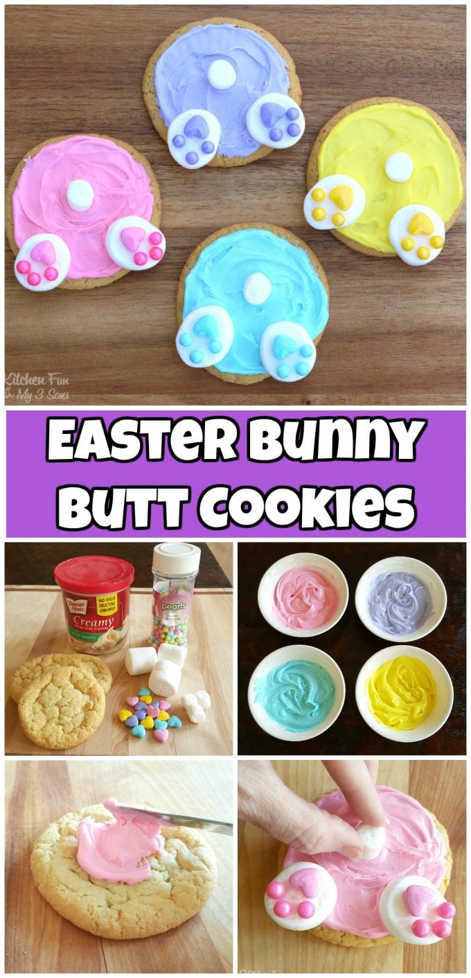 Easter Bunny Butt Cupcakes