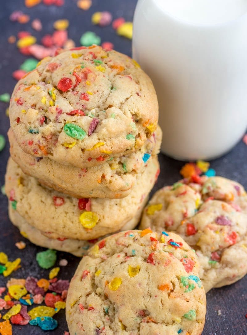 Fruity Pebbles Cookies {the Perfect Dessert For Breakfast Treat}