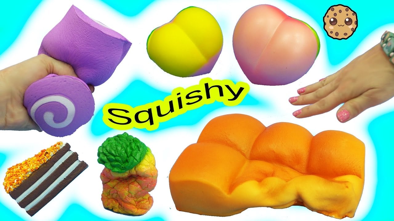 Giant Squishy Haul Peach, Cake, Donut, Foam Foods With Chef Barbie