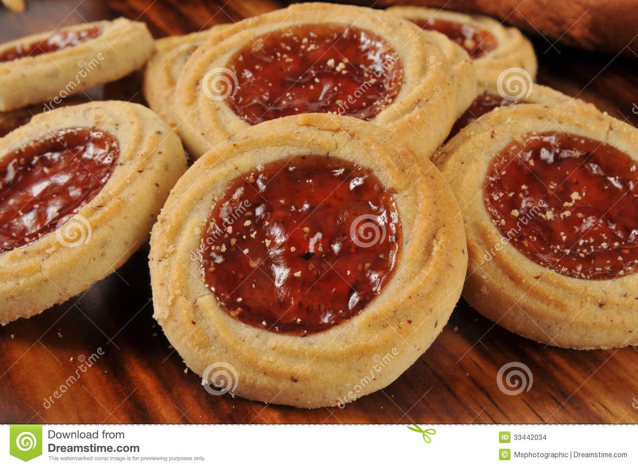 Gourmet Fruit Filled Cookies Stock Photo