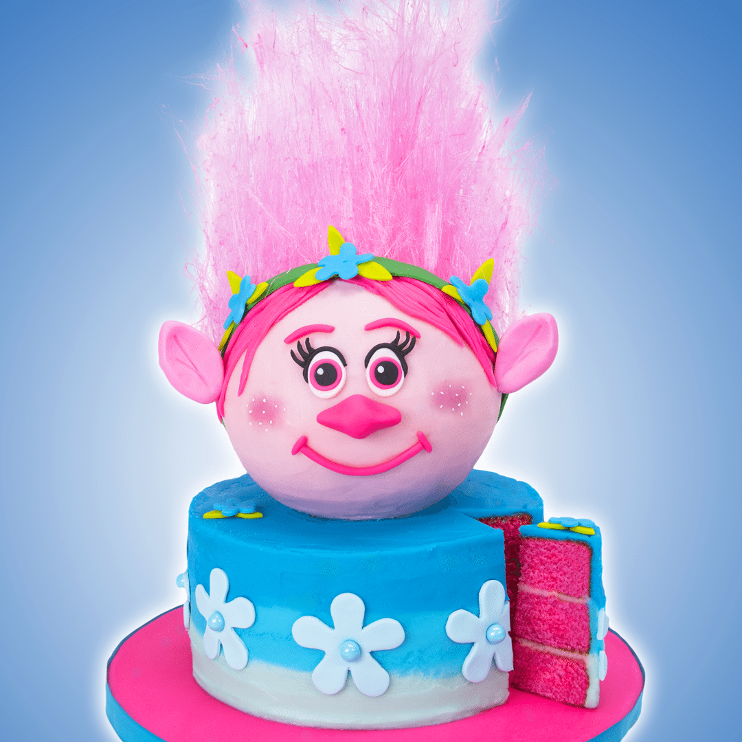 How To Make A Trolls Cake With Edible Hair
