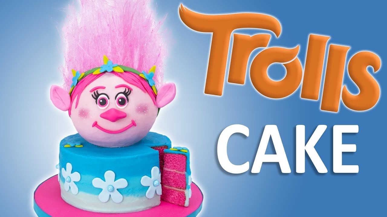 How To Make A Trolls Cake With Edible Hair From Cookies Cupcakes