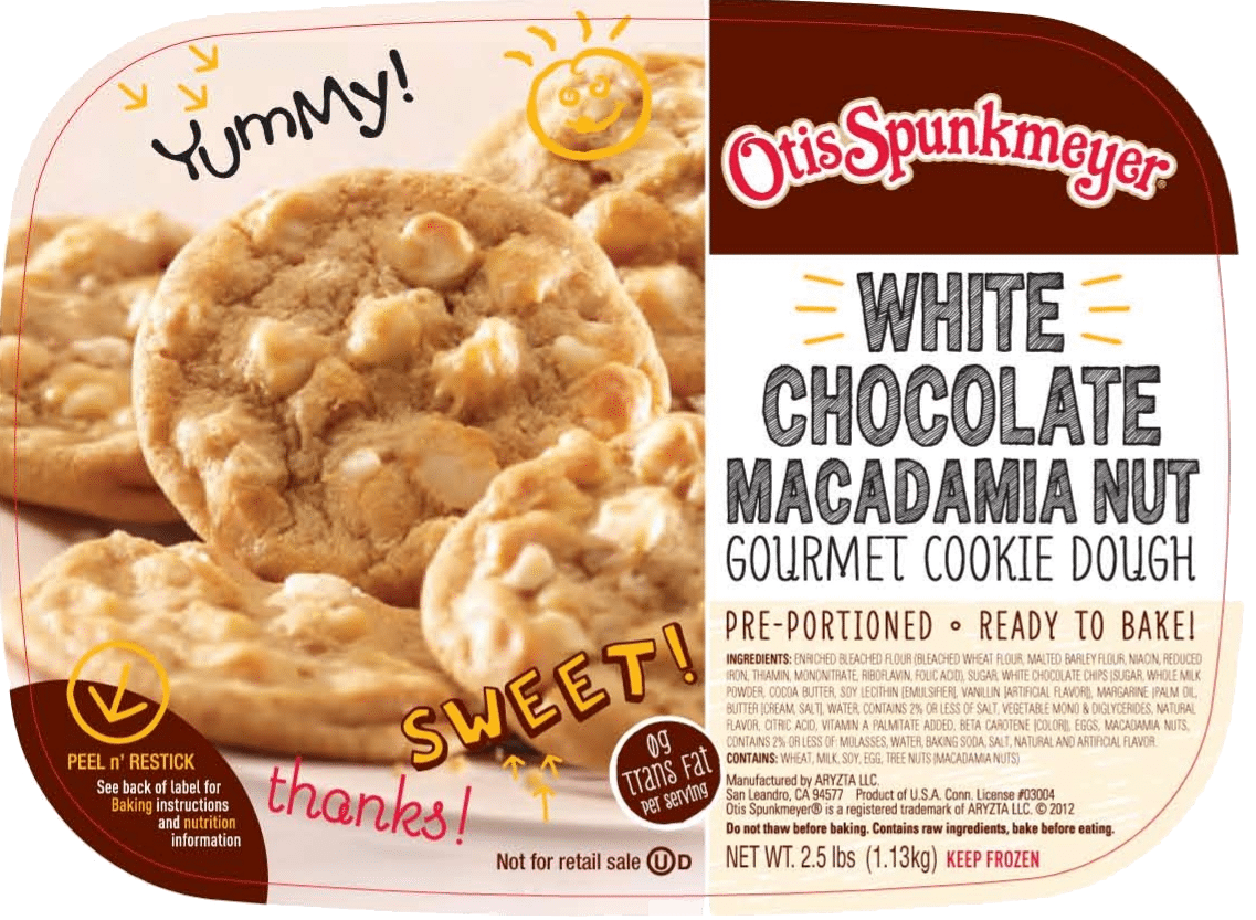 Otis Spunkmeyer White Chocolate Macadamia Nut Cookie Dough