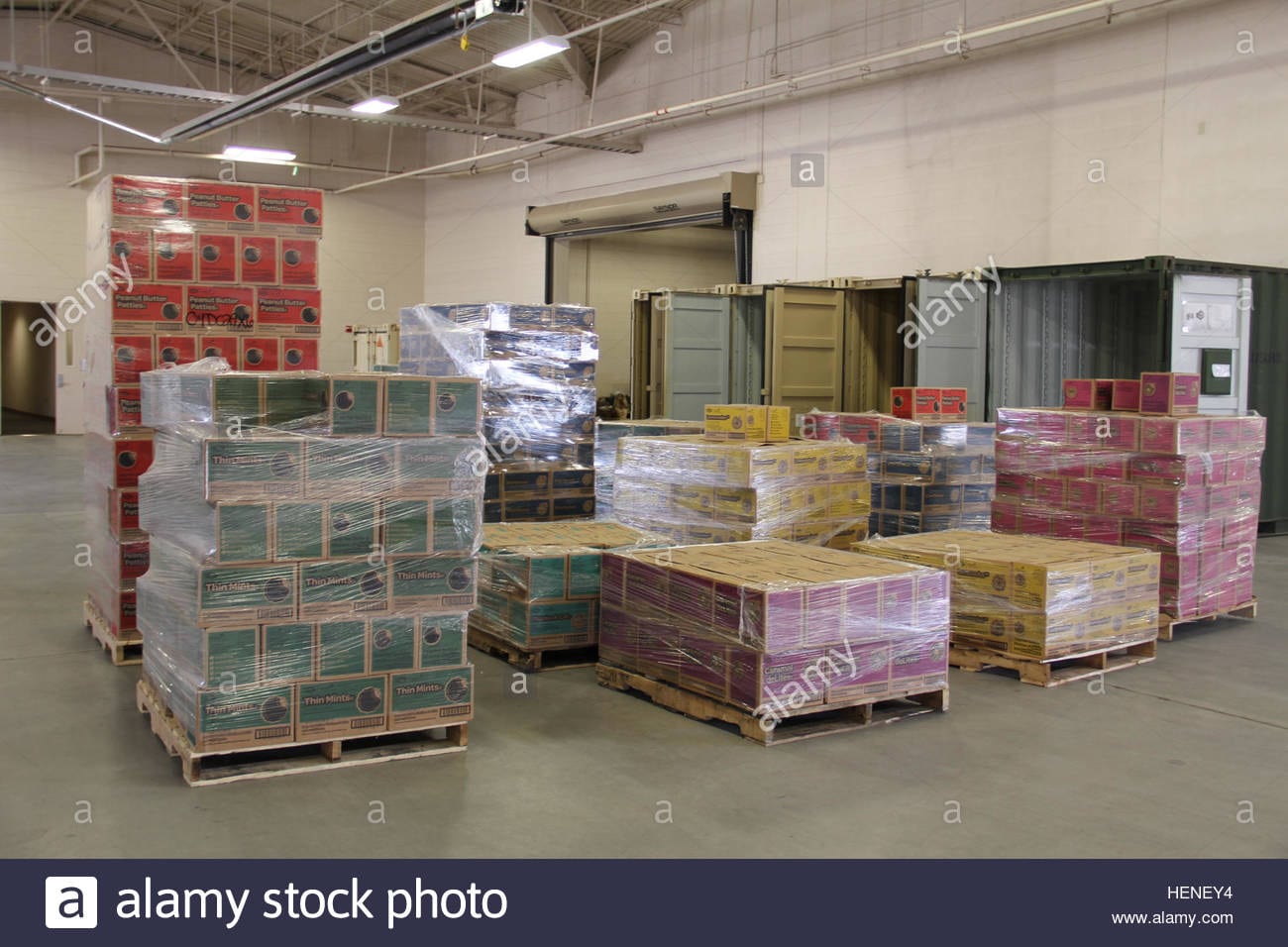 Pallets Of Donated Girl Scout Cookies Were Delivered By The Girl
