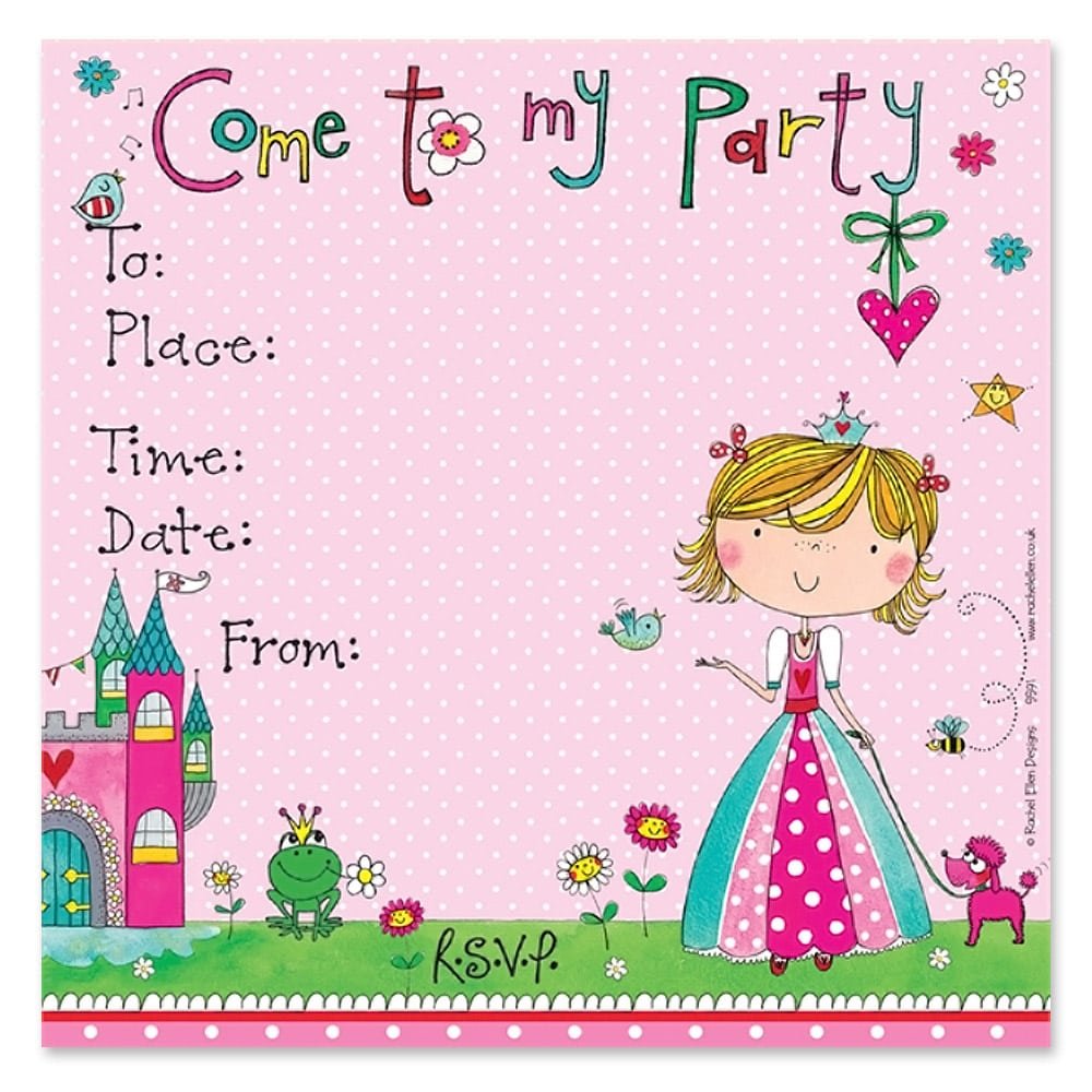Pretty As A Princess Party Invitations