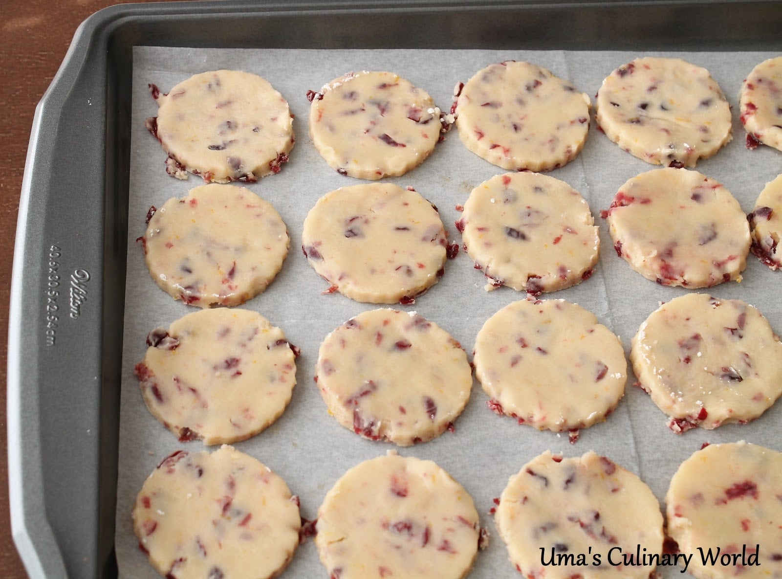 Uma’s Culinary World  Cranberry Shortbread Cookies