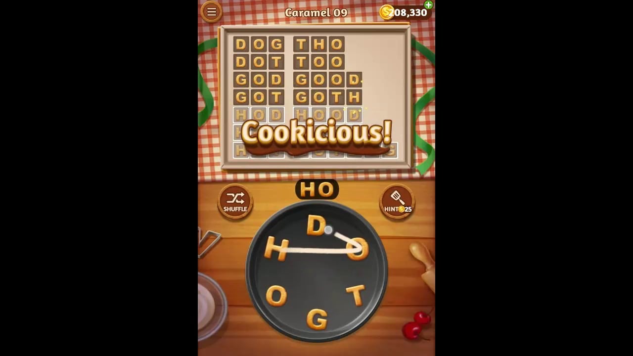 Word Cookies Caramel Pack Level 9 Answers