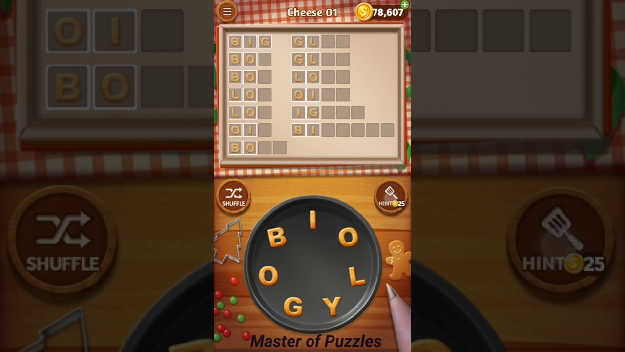Word Cookies Cheese Level 1 Executive Chef Solved