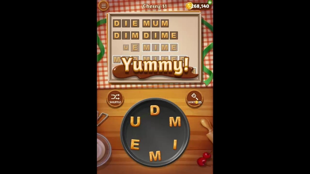 Word Cookies Cherry Pack Level 11 Answers