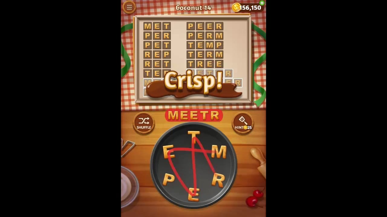 Word Cookies Coconut Pack Level 14 Answers