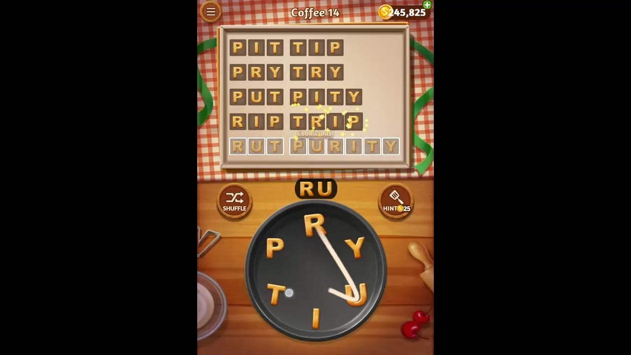Word Cookies Coffee Pack Level 14 Answers