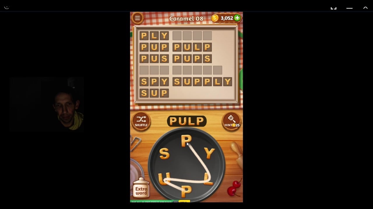 Word Cookies, Commis Chef, Caramel Level 8