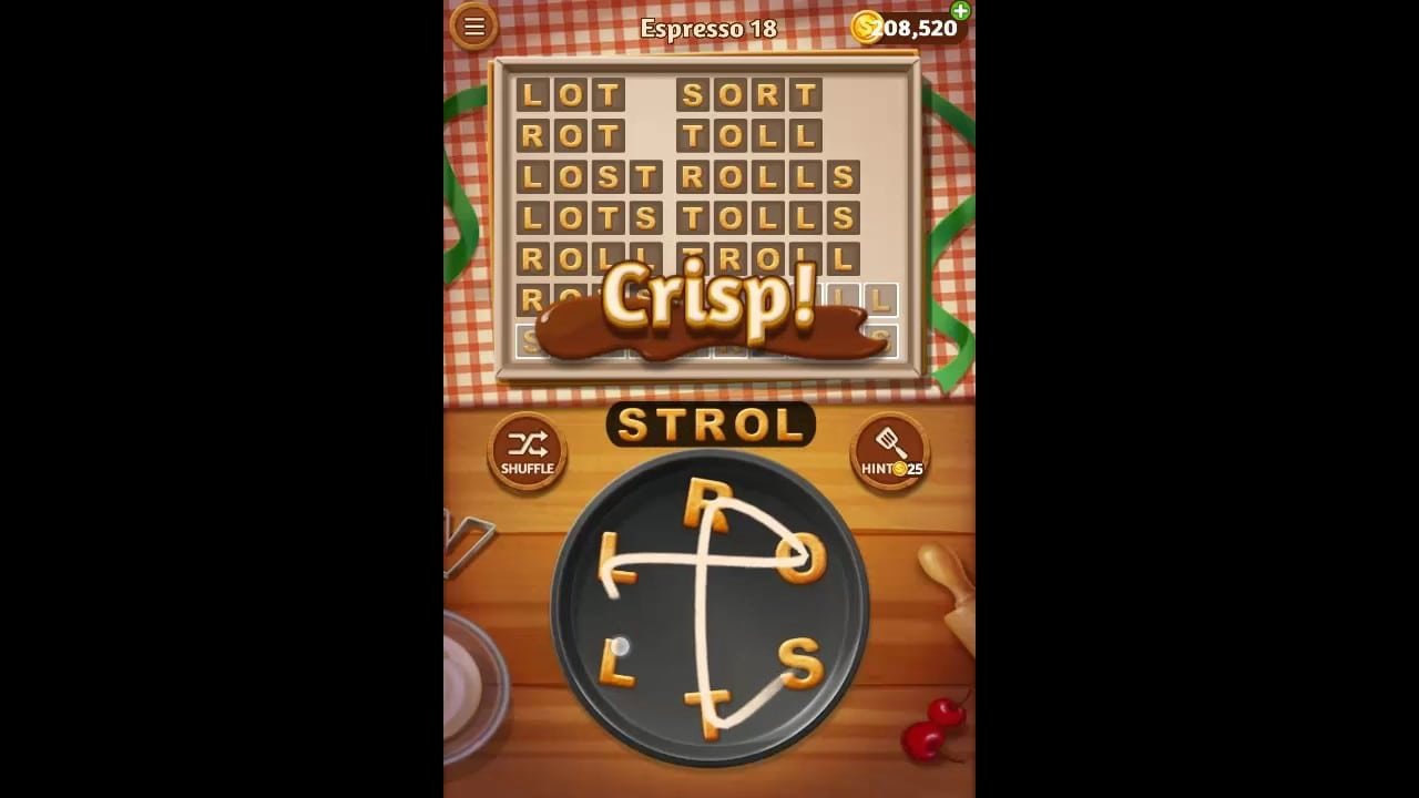 Word Cookies Espresso Pack Level 18 Answers