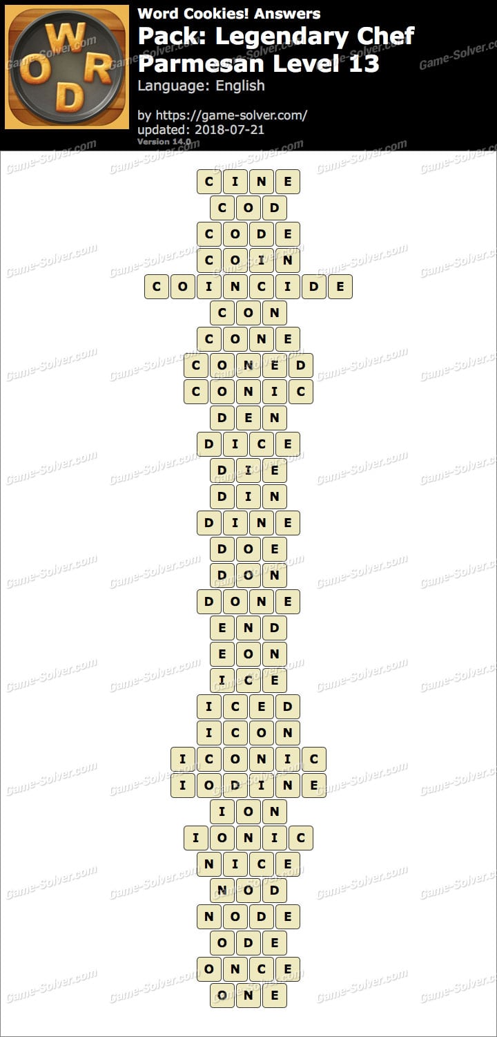 Word Cookies Legendary Chef