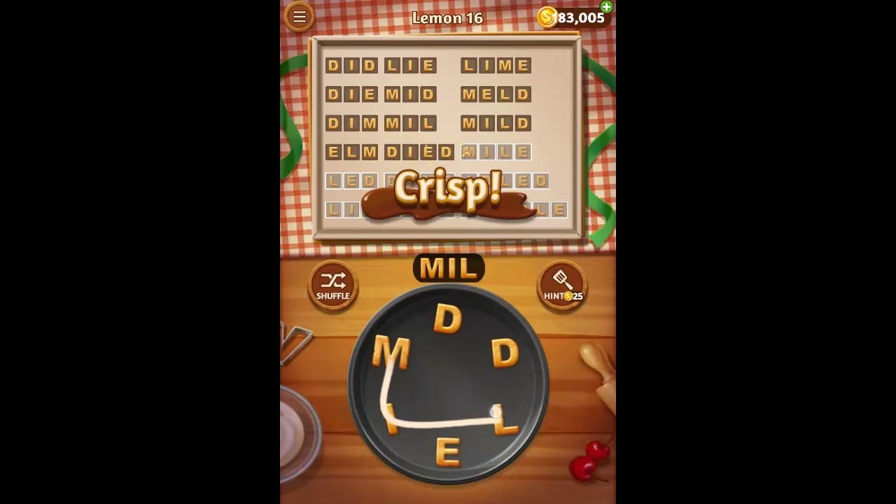 Word Cookies Lemon Pack Level 16 Answers