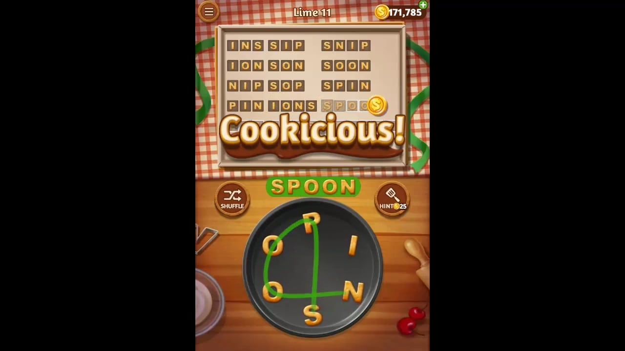 Word Cookies Lime Pack Level 11 Answers