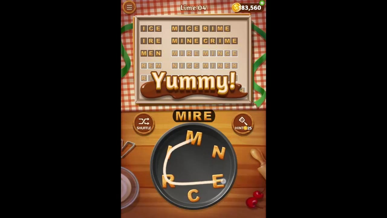 Word Cookies Lime Pack Level 4 Answers