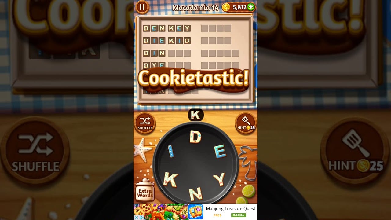 Word Cookies Macadamia 14