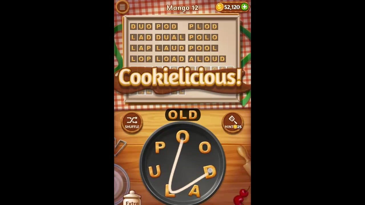 Word Cookies Mango Pack Level 12 Answers