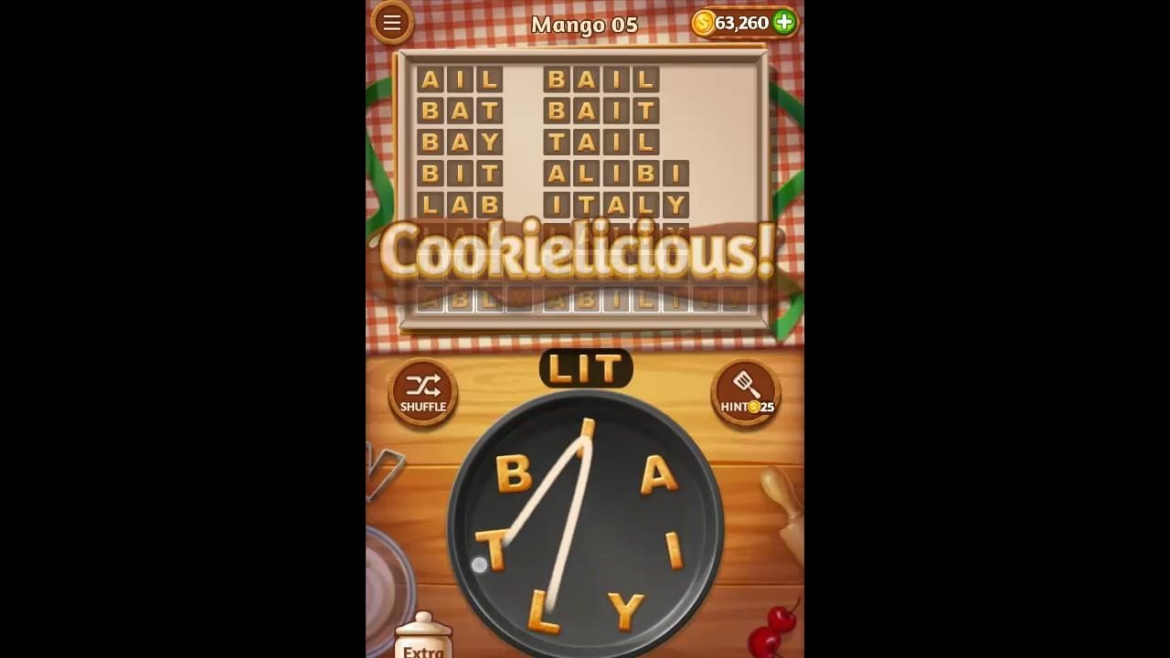 Word Cookies Mango Pack Level 5 Answers