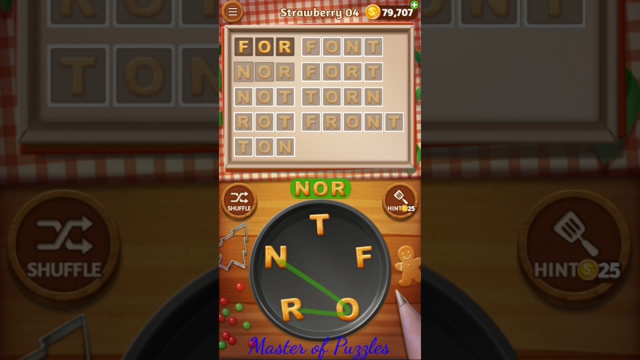 Word Cookies New Strawberry Level 4 Talented Chef Solved