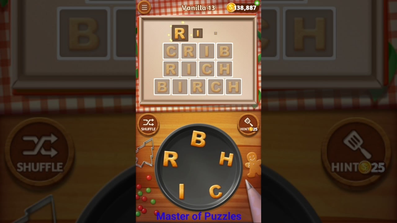 Word Cookies New Vanilla Level 13 Novice Chef Solved