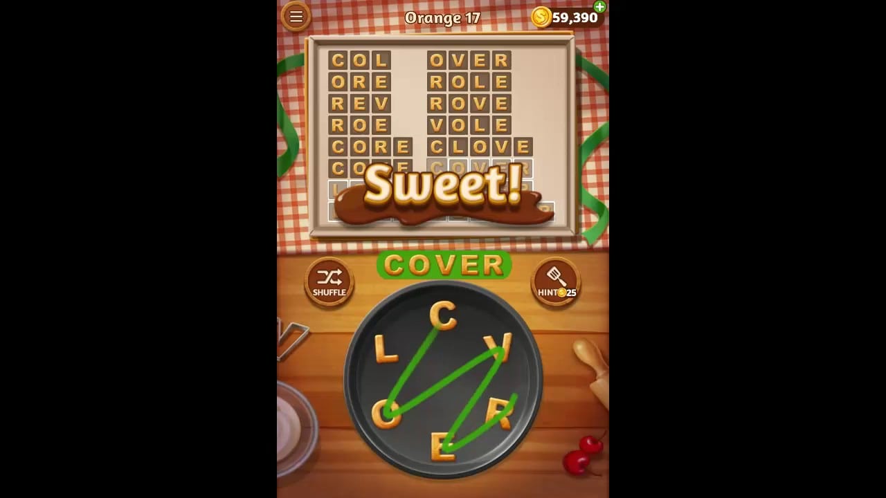Word Cookies Orange Pack Level 17 Answers