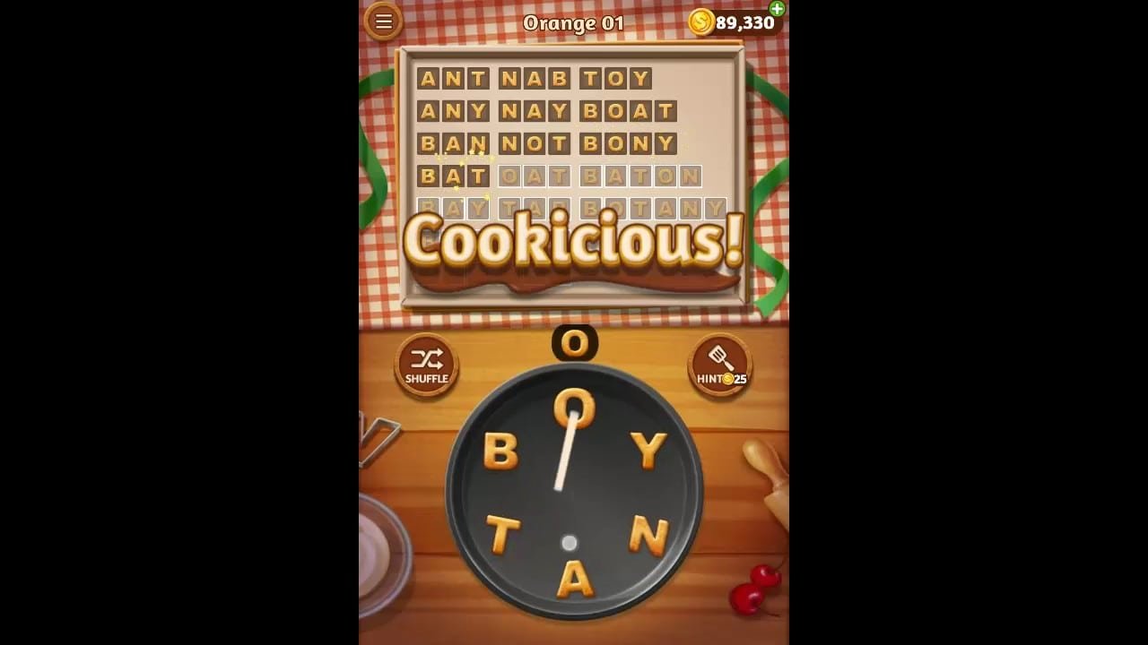 Word Cookies Orange Pack Level 1 Answers